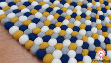 Load image into Gallery viewer, Felt Ball Rugs 90 cm - 250 cm Rugs Free Trivet and Coaster Set to Match your rug (Free Shipping)