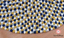Load image into Gallery viewer, Felt Ball Rugs 90 cm - 250 cm Rugs Free Trivet and Coaster Set to Match your rug (Free Shipping)