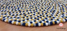 Load image into Gallery viewer, Felt Ball Rugs 90 cm - 250 cm Rugs Free Trivet and Coaster Set to Match your rug (Free Shipping)