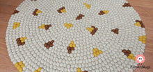 Load image into Gallery viewer, Felt Ball Rug 90 cm - 250 cm Off-white Patch Rugs Free Trivet and Coaster Set to Match your rug (Free Shipping)