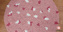 Load image into Gallery viewer, Felt Ball Rug 90 cm - 250 cm Pink Patch Rugs Free Trivet and Coaster Set to Match your rug (Free Shipping)