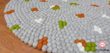Load image into Gallery viewer, Felt Ball Rug 90 cm - 250 cm Patch Rugs Free Trivet and Coaster Set to Match your rug (Free Shipping)