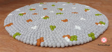 Load image into Gallery viewer, Felt Ball Rug 90 cm - 250 cm Patch Rugs Free Trivet and Coaster Set to Match your rug (Free Shipping)