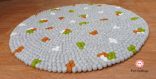 Load image into Gallery viewer, Felt Ball Rug 90 cm - 250 cm Patch Rugs Free Trivet and Coaster Set to Match your rug (Free Shipping)