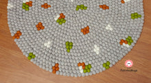 Load image into Gallery viewer, Felt Ball Rug 90 cm - 250 cm Patch Rugs Free Trivet and Coaster Set to Match your rug (Free Shipping)
