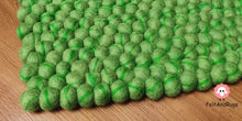 Load image into Gallery viewer, Green Felt Ball Rug
