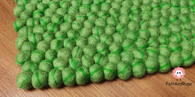 Load image into Gallery viewer, Green Felt Ball Rug