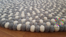 Load image into Gallery viewer, Felt Ball Rugs 20 cm - 250 cm Shades of Grey and White (Free Shipping)