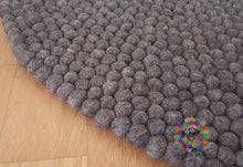 Load image into Gallery viewer, Felt Ball Rugs 20 cm - 250 cm Dark Natural Earth Tone (Free Shipping)