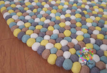 Load image into Gallery viewer, Felt Ball Rugs 20 cm - 250 cm Yellow Bubble (Free Shipping)