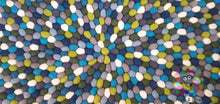 Load image into Gallery viewer, Felt Ball Rug 90 cm - 250 cm Blue Tone. Pom Pom Children Room Carpet (Free Shipping)