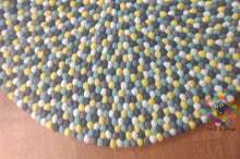 Load image into Gallery viewer, Felt Ball Rug / Nursery Pom pom carpet / Pebble Rug (Free Shipping)