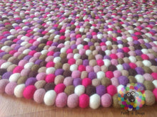 Load image into Gallery viewer, Felt Ball Rugs / Nursery Rug/ Pom pom Wool Ball Nepal rug (Free Shipping)