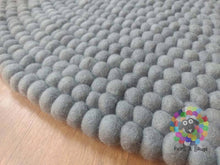 Load image into Gallery viewer, Felt Ball Rugs / Light Grey pom pom Rug / carpet (Free Shipping)