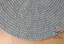 Load image into Gallery viewer, Felt Ball Rugs / Light Grey pom pom Rug / carpet (Free Shipping)