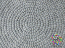 Load image into Gallery viewer, Felt Ball Rugs / Light Grey pom pom Rug / carpet (Free Shipping)
