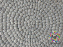 Load image into Gallery viewer, Felt Ball Rugs / Natural Grey pom pom 100 % New Zealand Wool Carpet (Free Shipping)