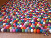 Load image into Gallery viewer, Rectangle Felt Ball Rugs / Multicolored Freckle  100 % Wool Carpet (Free Shipping)
