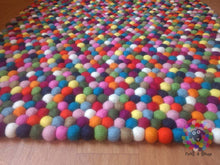 Load image into Gallery viewer, Rectangle Felt Ball Rugs / Multicolored Freckle 100 % Wool Carpet (Free Shipping)