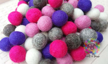 Load image into Gallery viewer, 2 cm Felt Balls. Wool Pom pom Nursery Garland Decoration 100 % Wool - DIY Craft