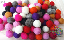 Load image into Gallery viewer, 2 cm Felt Balls. Wool Pom pom Nursery Garland Decoration 100 % Wool - DIY Craft