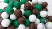 Load image into Gallery viewer, 2 cm Felt Balls. Wool Pom pom Nursery Garland Decoration 100 % Wool - DIY Craft