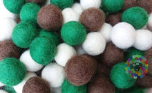 Load image into Gallery viewer, 2 cm Felt Balls. Wool Pom pom Nursery Garland Decoration 100 % Wool - DIY Craft