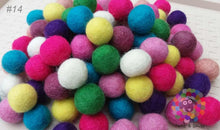 Load image into Gallery viewer, 2 cm Felt Balls. Wool Pom pom Nursery Garland Decoration 100 % Wool - DIY Craft