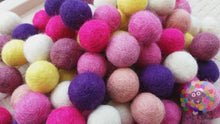 Load image into Gallery viewer, 2 cm Felt Balls. Wool Pom pom Nursery Garland Decoration 100 % Wool - DIY Craft