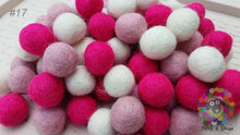 Load image into Gallery viewer, 2 cm Felt Balls. Wool Pom pom Nursery Garland Decoration 100 % Wool - DIY Craft