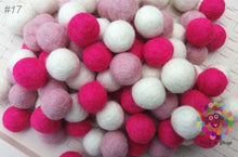 Load image into Gallery viewer, 2 cm Felt Balls. Wool Pom pom Nursery Garland Decoration 100 % Wool - DIY Craft