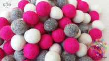 Load image into Gallery viewer, 2 cm Felt Balls. Wool Pom pom Nursery Garland Decoration 100 % Wool - DIY Craft