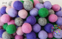 Load image into Gallery viewer, 2 cm Felt Balls. Wool Pom pom Nursery Garland Decoration 100 % Wool - DIY Craft