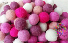 Load image into Gallery viewer, 2 cm Felt Balls. Wool Pom pom Nursery Garland Decoration 100 % Wool - DIY Craft