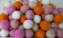 Load image into Gallery viewer, 2 cm Felt Balls. Wool Pom pom Nursery Garland Decoration 100 % Wool - DIY Craft