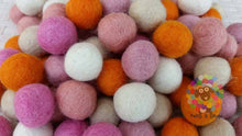 Load image into Gallery viewer, 2 cm Felt Balls. Wool Pom pom Nursery Garland Decoration 100 % Wool - DIY Craft