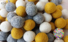 Load image into Gallery viewer, 2 cm Felt Balls. Wool Pom pom Nursery Garland Decoration 100 % Wool - DIY Craft