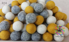Load image into Gallery viewer, 2 cm Felt Balls. Wool Pom pom Nursery Garland Decoration 100 % Wool - DIY Craft