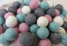 Load image into Gallery viewer, 2 cm Felt Balls. Wool Pom pom Nursery Garland Decoration 100 % Wool - DIY Craft