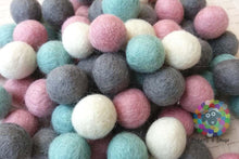 Load image into Gallery viewer, 2 cm Felt Balls. Wool Pom pom Nursery Garland Decoration 100 % Wool - DIY Craft