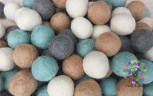 Load image into Gallery viewer, 2 cm Felt Balls. Wool Pom pom Nursery Garland Decoration. 100 % Wool - DIY Craft
