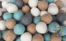 Load image into Gallery viewer, 2 cm Felt Balls. Wool Pom pom Nursery Garland Decoration. 100 % Wool - DIY Craft