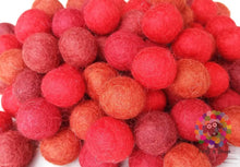 Load image into Gallery viewer, 2 cm Felt Balls. Wool Pom pom Nursery Garland Decoration. 100 % Wool - DIY Craft Handmade Nepal Felt Balls