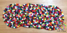 Load image into Gallery viewer, Round felt Ball Chair Mat Set of 4 pcs. Size 40 cm each. 100 % Wool