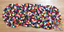 Load image into Gallery viewer, Round felt Ball Chair Mat Set of 4 pcs. Size 34 cm each. 100 % Wool