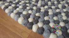 Load image into Gallery viewer, Felt Ball Rugs 90 cm - 250 cm Natural Earth Tone (Free Shipping)