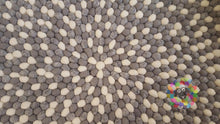 Load image into Gallery viewer, Felt Ball Rugs 20 cm - 250 cm Shades of Grey and White (Free Shipping)