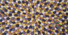 Load image into Gallery viewer, Felt Ball Rugs 20 cm - 250 cm Yellow and Grey (Free Shipping)