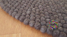 Load image into Gallery viewer, Felt Ball Rugs 20 cm - 250 cm Dark Natural Earth Tone (Free Shipping)