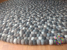 Load image into Gallery viewer, Felt Ball Rugs / 5 Natural Earth Tone / Pom pom rug/ Pebble Rug (Free Shipping)